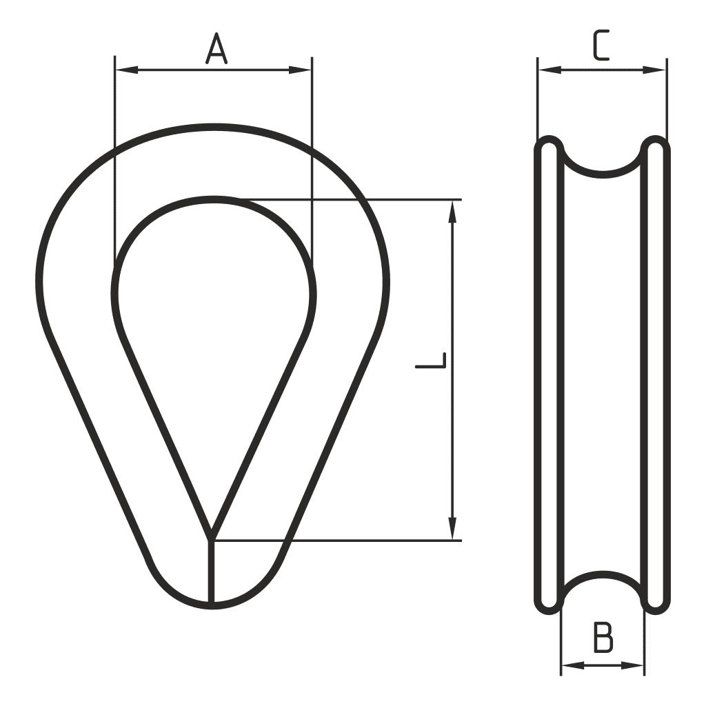 Коуш оцинкованный DIN 6899 KOU12